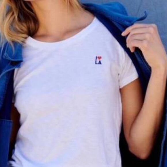 Sundry Tops - NWOT! Women's Sundry "I Love LA" White Slub T-Shirt - Small/1